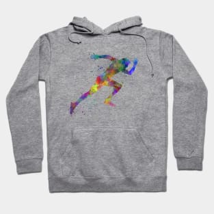 Man running sprinting jogging Hoodie